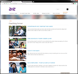 Image of the Coaching Corner page on AIE.org website.