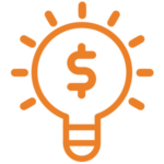 An image of a light bulb and dollar sign used to illustrate "Smart Borrowing".