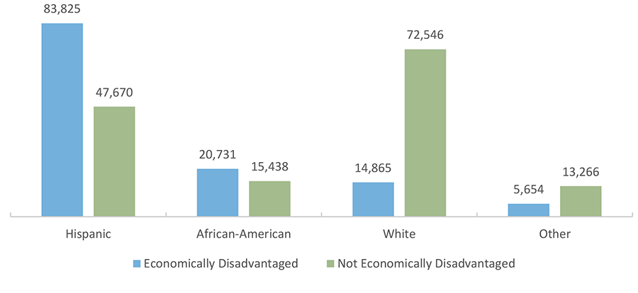 Number of 2016-17 Texas High School Graduates, by Ethnicity