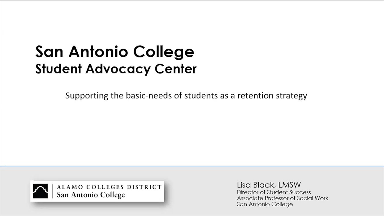 Thumbnail image of webinar entitled "Student Advocacy Center".