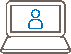 icon of a laptop computer representing Student Account Management.