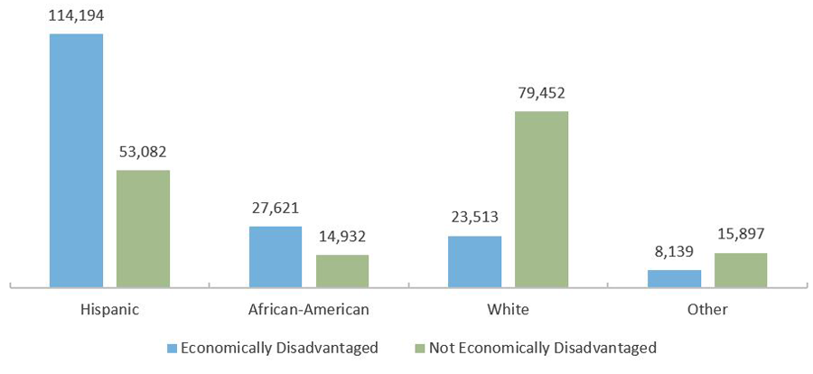 Number of 2018-2019 Texas High School Graduates, by Ethnicity