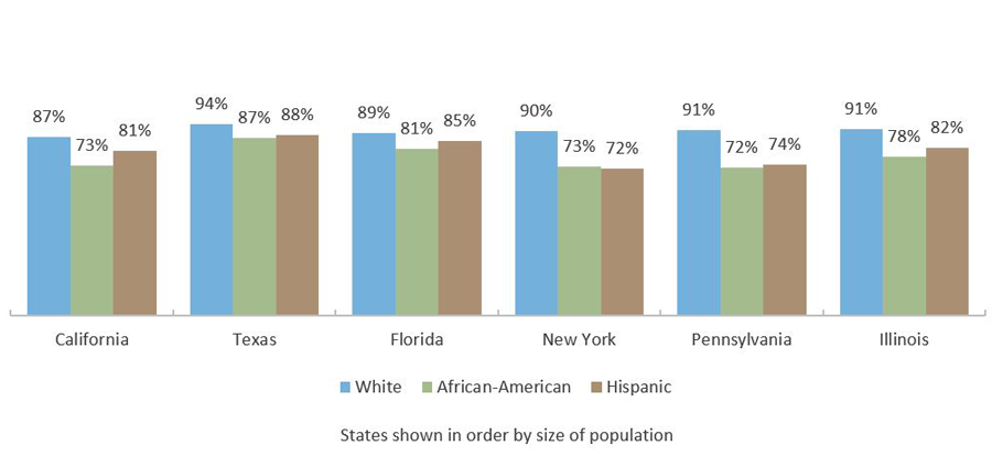 High School Graduation Rates, by Race/Ethnicity (2017-2018)