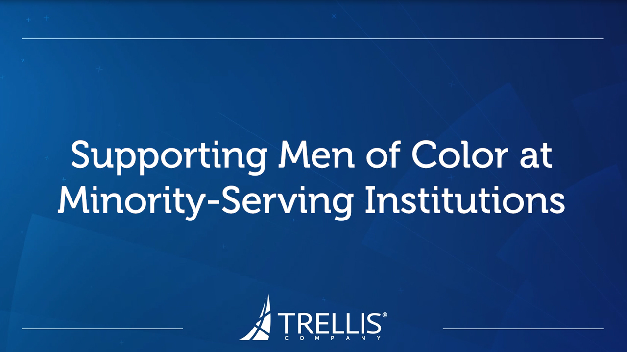 Screenshot from Webinar, "Supporting Men of Color at Minority-Serving Institutions".