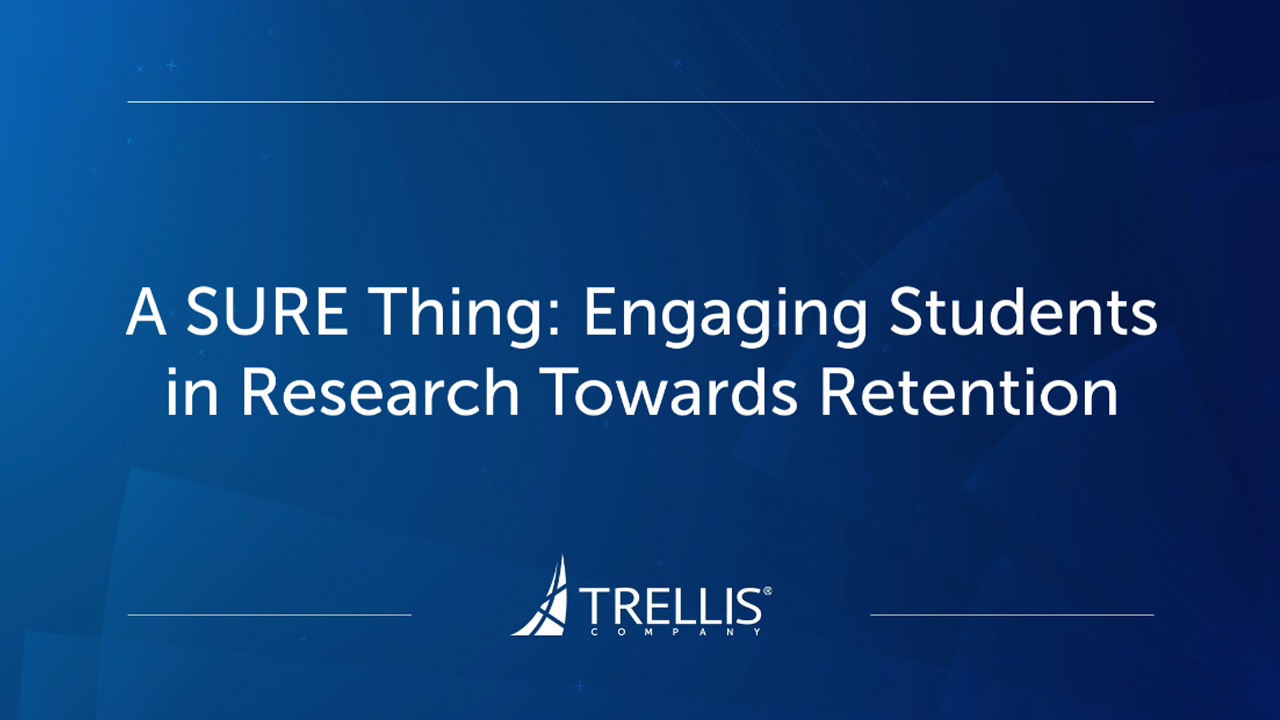 Screenshot from Webinar, "A SURE Thing: Engaging Students in Research Towards Retention".