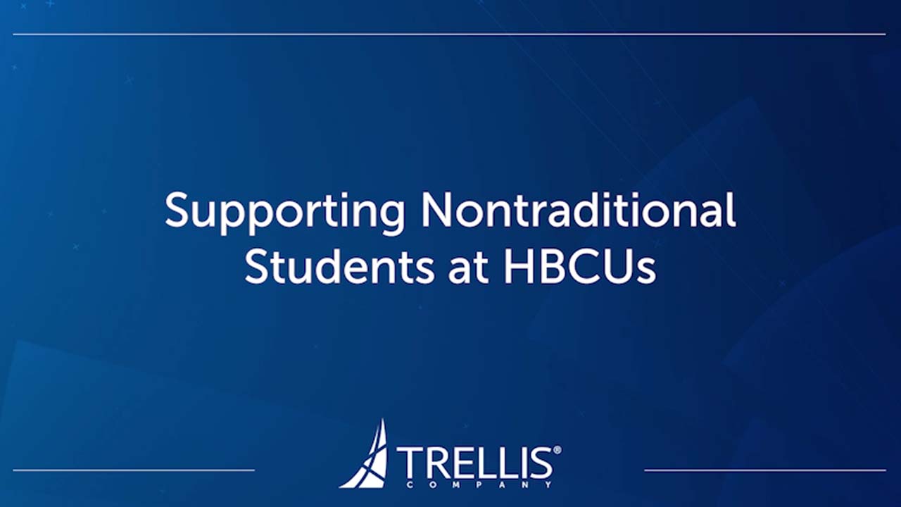 Screenshot from Webinar, "Supporting Nontraditional Students at HBCUs".