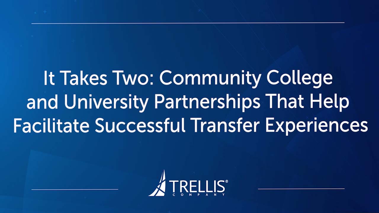 Screenshot from Webinar, "It Takes Two: Partnerships That Facilitate Successful Transfer Experiences".