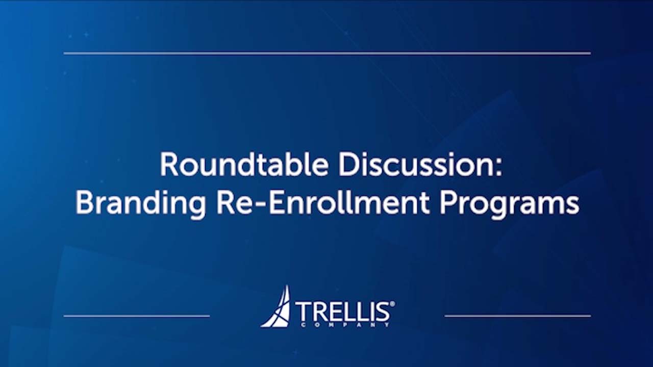 Screenshot from Roundtable Discussion, "Branding Re-Enrollment Programs".