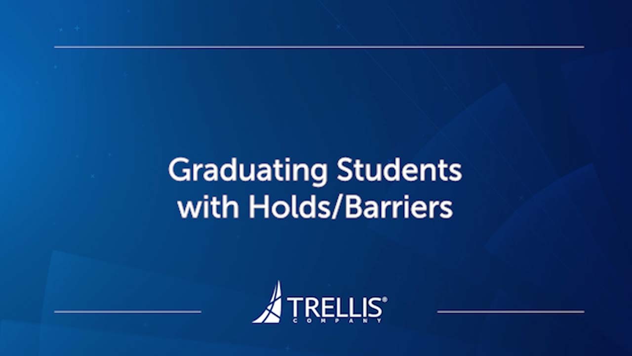 Screenshot from Roundtable Discussion, "Graduating Students with Holds/Barriers".