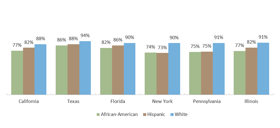 High School Graduation Rates, by Race/Ethnicity (2018-2019)