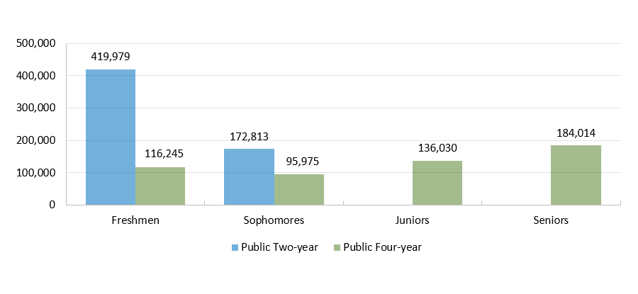 Undergraduates by Classification and Sector (Fall 2020)