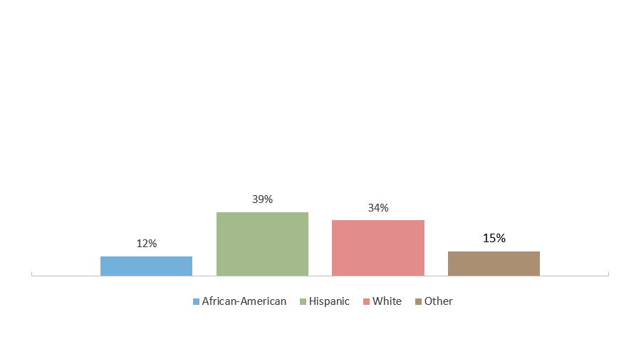 Fall 2019 Enrollment in Texas Higher Education, by Ethnicity