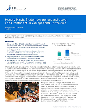 Hungry Minds: Student Awareness And Use Of Food Pantries At 91 Colleges And Universities