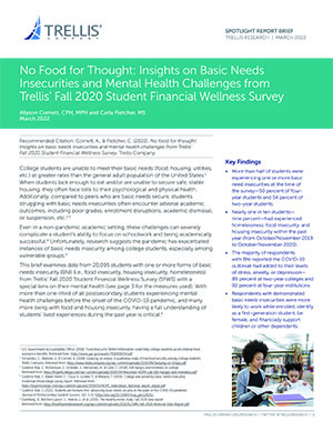 No Food For Thought: Insights On Basic Needs Insecurities And Mental Health Challenges