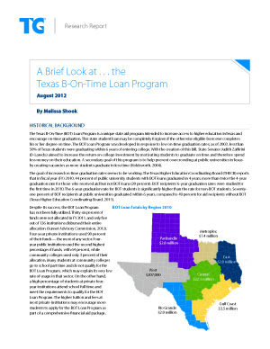 A Brief Look at the Texas B-On-Time Loan Program