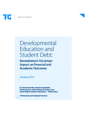 Developmental Education and Student Debt