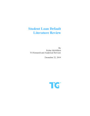 Student Loan Default Literature Review