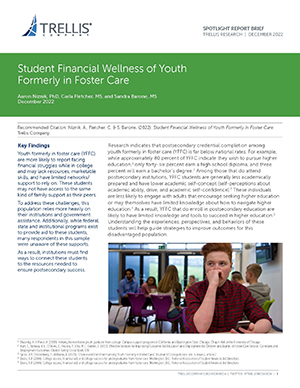 Student Financial Wellness of Youth Formerly in Foster Care