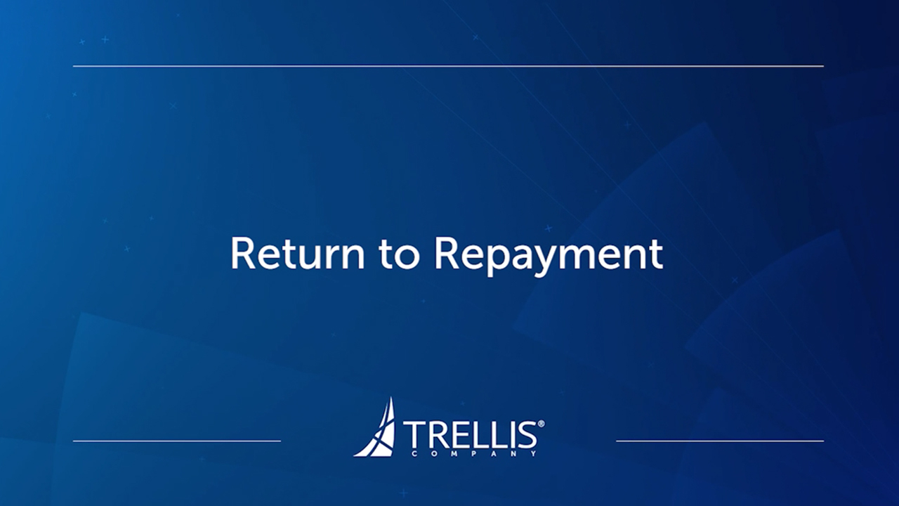 Webinar, Return To Repayment