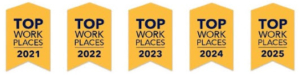 Top Workplaces 2021 thru 2025